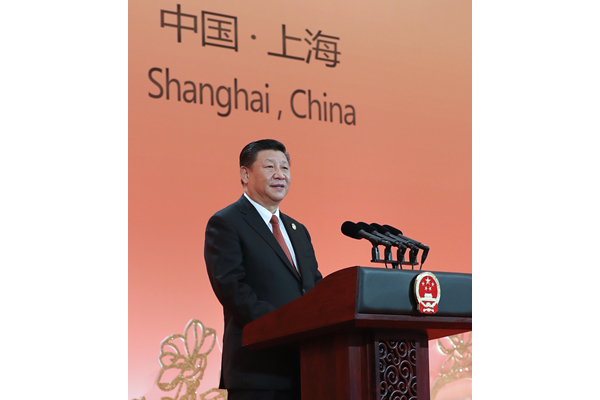 President Xi Jinping addresses a banquet in Shanghai, East China, Nov 4, 2018.jpg